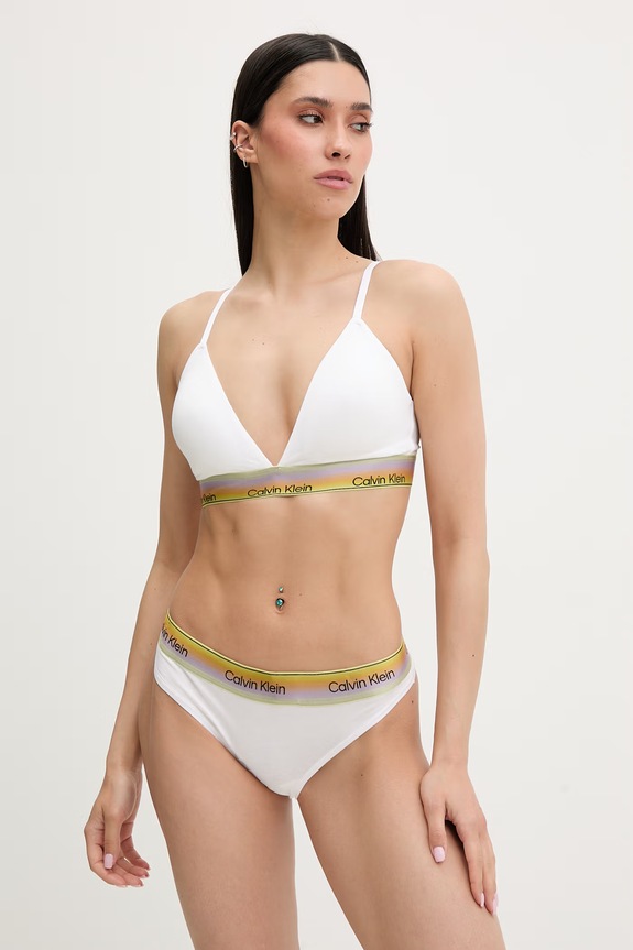 Calvin Klein Underwear podprsenka s bavlnou LV00QF8865 biela SS26
