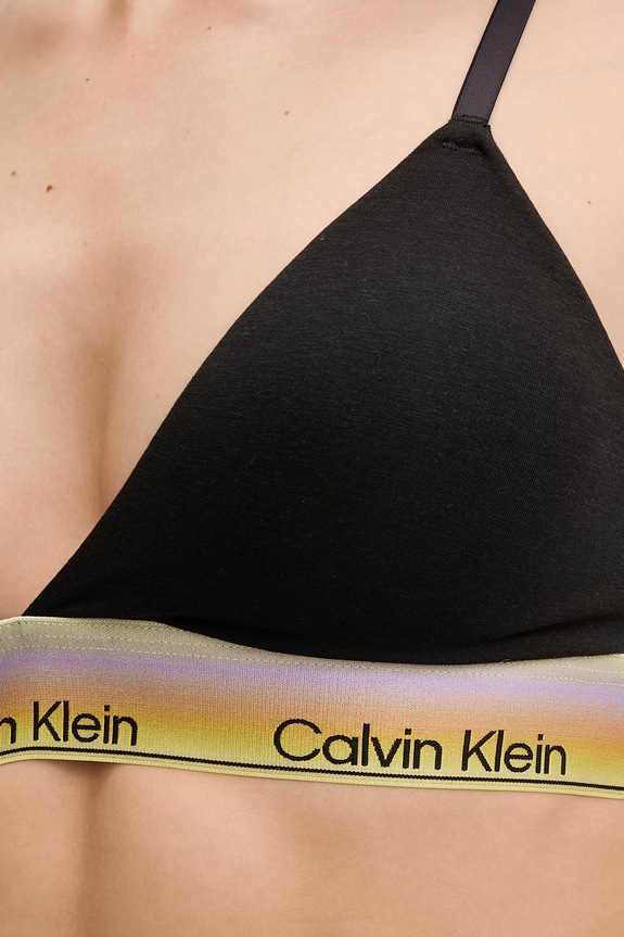 Calvin Klein Underwear podprsenka s bavlnou čierna LV00QF8865