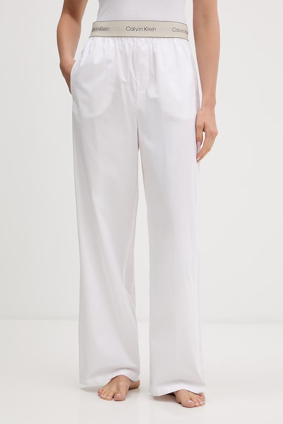 Calvin Klein Underwear pyžamové nohavice dámske bavlnené biela LV00QS7520