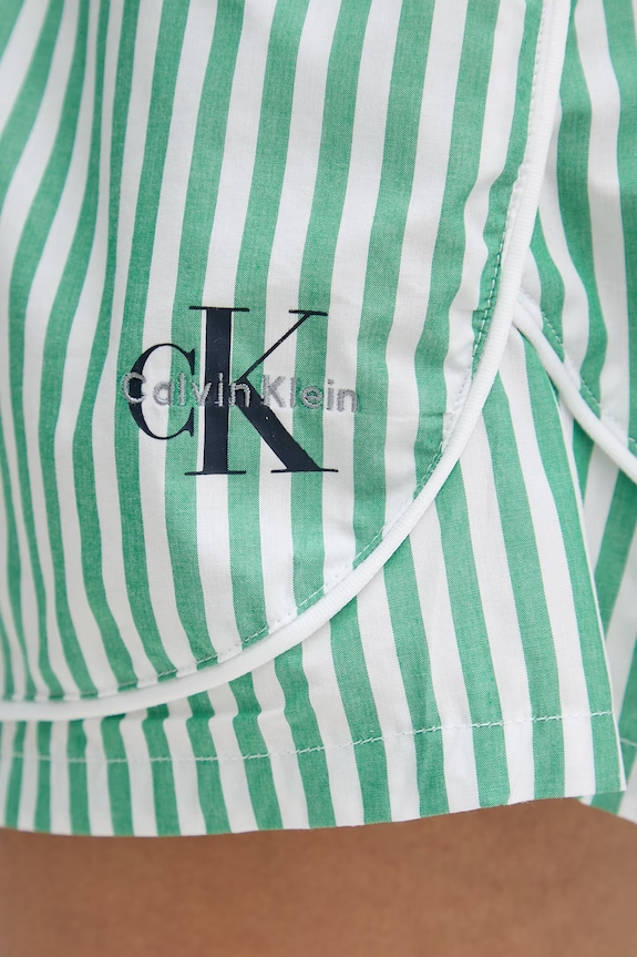 Calvin Klein Underwear pyžamové šortky dámske bavlnené zelená LV00QS7604