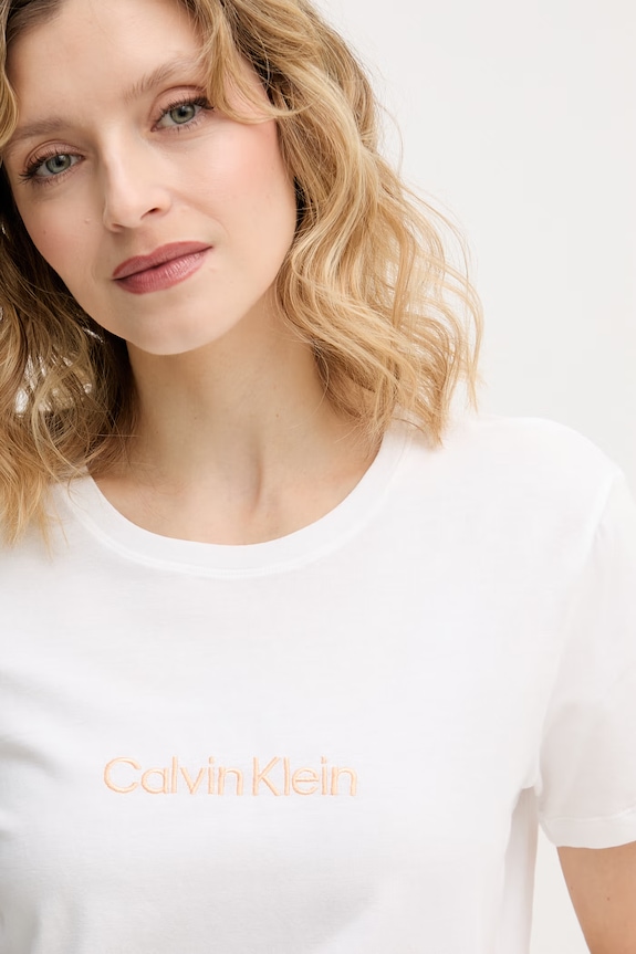 Calvin Klein Underwear piżama damska bawełniana LV00QS7655 biały