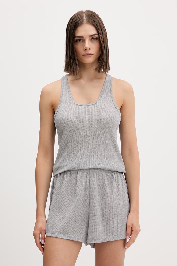 Calvin Klein Underwear dvojdielne pyžamo dámske s viskózou sivá LV00QS7661