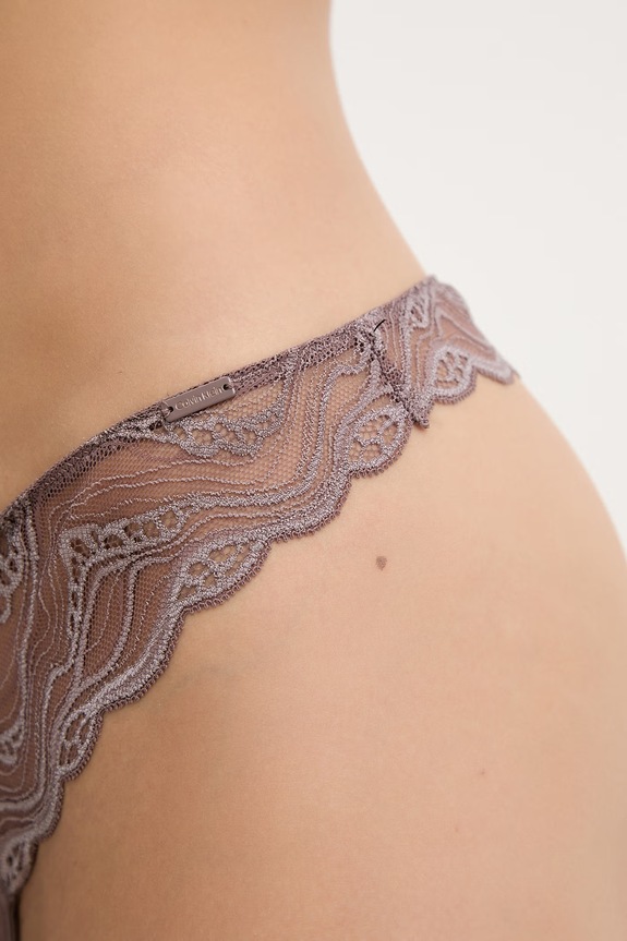 Calvin Klein Underwear tangá dámske hnedá LV00QF8093