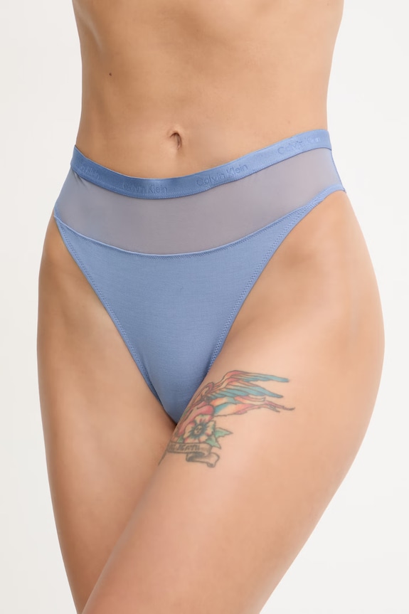 Calvin Klein Underwear Στρινγκ γυναικεία με μοντάλ μπλε LV00QF8731