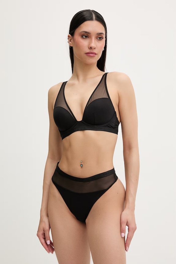 Calvin Klein Underwear tangá dámske s modalom LV00QF8731 čierna SS26