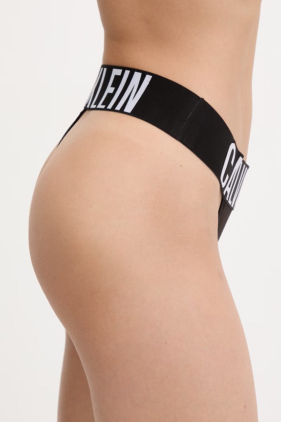 Oblečení Calvin Klein Underwear tanga dámské LV00QF8752 černá