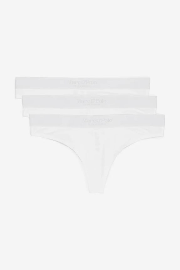 Marc O'Polo stringi 3-pack dzianina biały 10217909