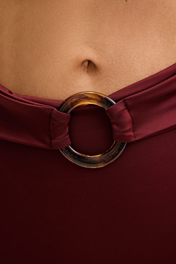 Tommy Hilfiger mutandine da spiaggia da donna granata UW0UW06513