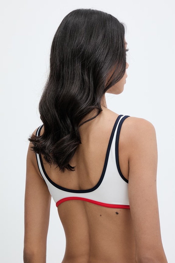 Ρούχα Tommy Hilfiger μπικίνι τοπ γυναικείο UW0UW06374 λευκό