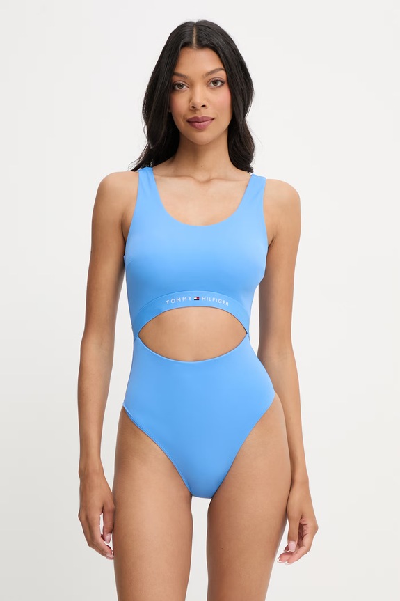 Tommy Hilfiger ολόσωμο μαγιό γυναικείο μπλε UW0UW06367