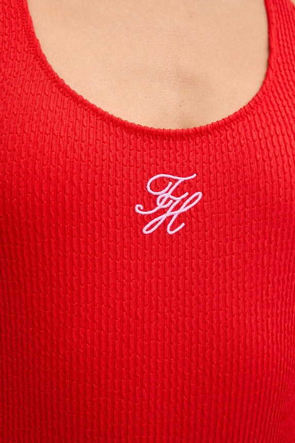 Tommy Hilfiger enodelne kopalke ženske UW0UW06522 rdeča