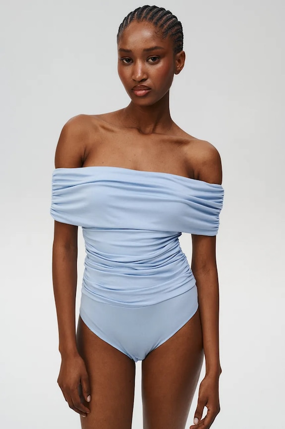 Undress Code body Buttercup Bodysuit z elastanem niebieski 1102UC