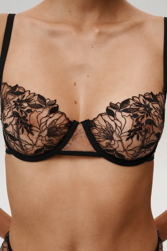 Ρούχα Σουτιέν Undress Code Wildflower Bra 1155UC μαύρο