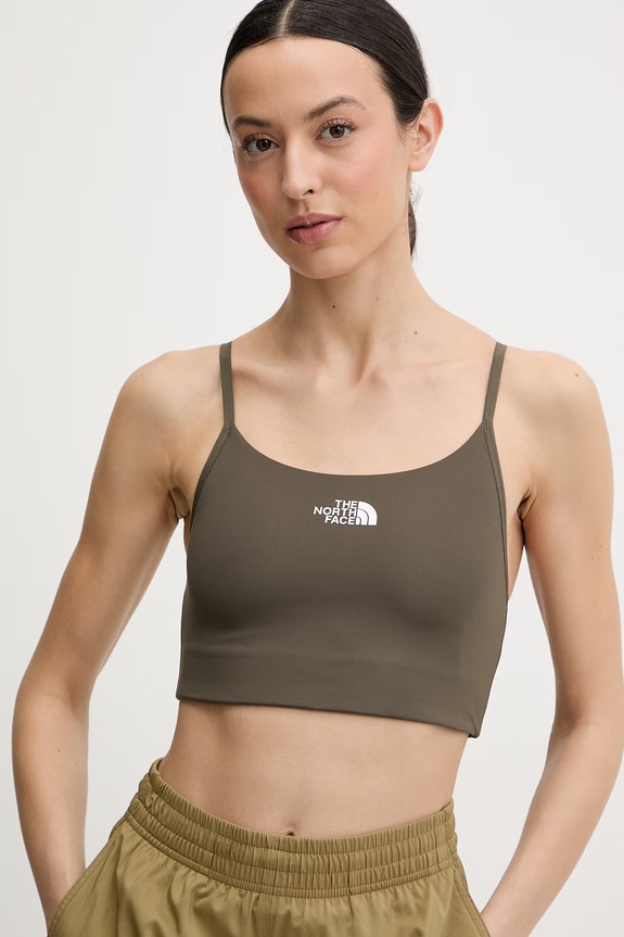 The North Face biustonosz sportowy Flex brązowy NF0A8BRU21L1