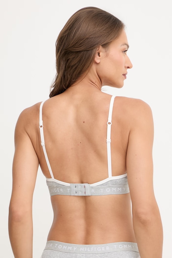 Odjeća Tommy Hilfiger Bralette s pamukom UW0UW06272 siva