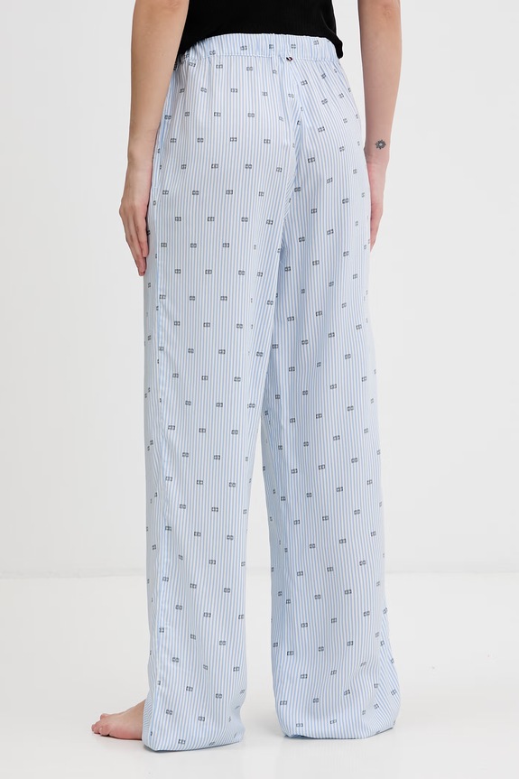 Ρούχα Tommy Hilfiger παντελόνι πιτζάμας Γυναικείο από βισκόζη UW0UW06244 μπλε