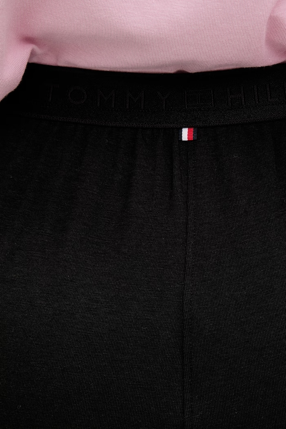 Tommy Hilfiger pizsama alsó női pamuttal fekete UW0UW06296