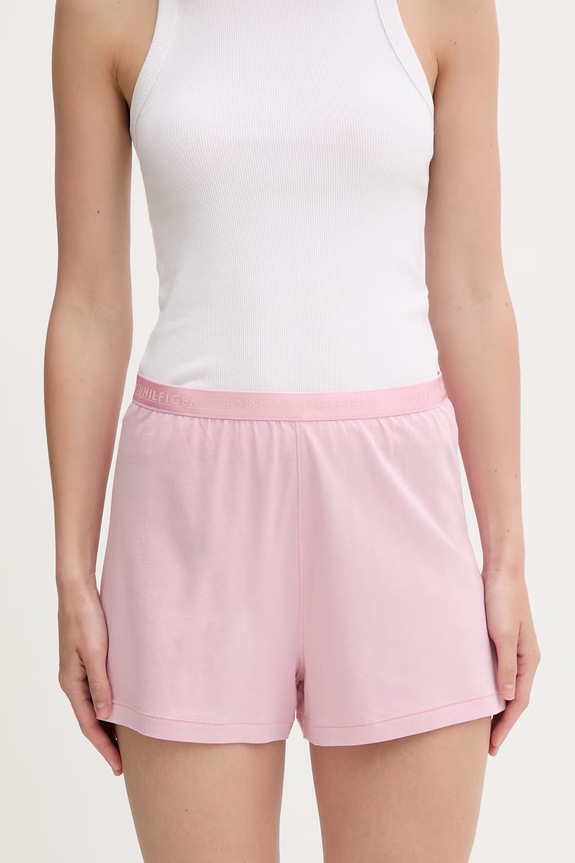 Tommy Hilfiger Σορτς πιτζάμας γυναικεία ροζ UW0UW06298