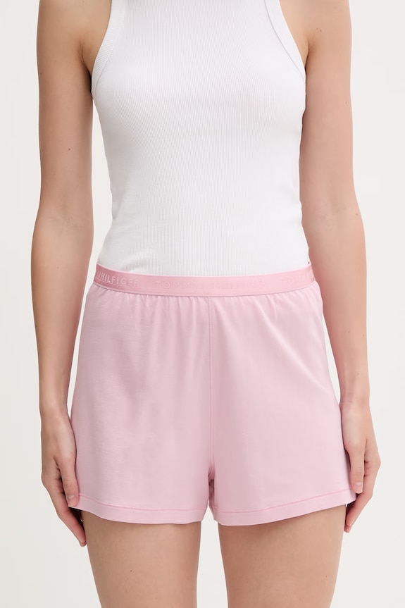 Tommy Hilfiger Σορτς πιτζάμας γυναικεία ροζ UW0UW06298