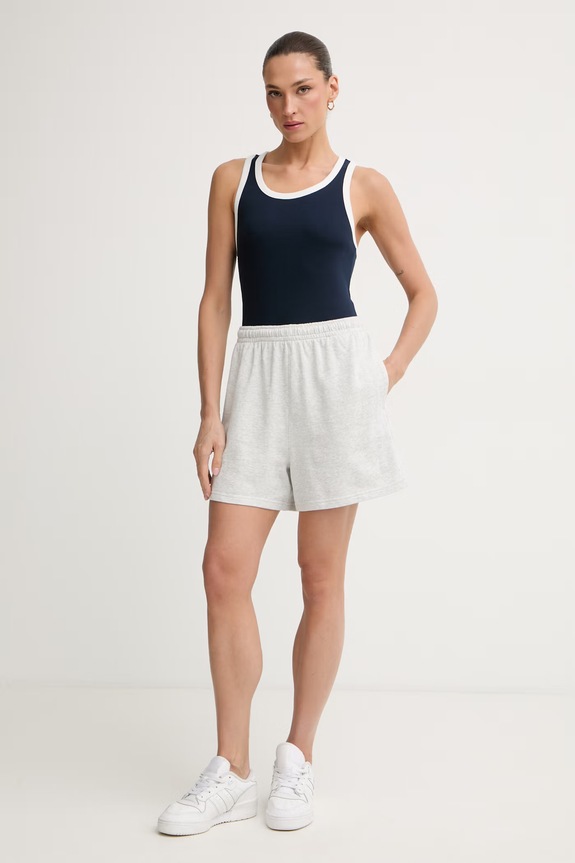 Tommy Hilfiger sportske kratke hlače za žene s pamukom UW0UW06314 siva SS26