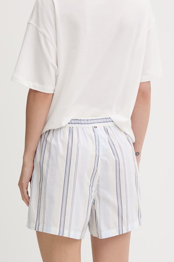 Ρούχα Tommy Hilfiger σορτς πιτζάμας γυναικεία βαμβακερά UW0UW06503 λευκό