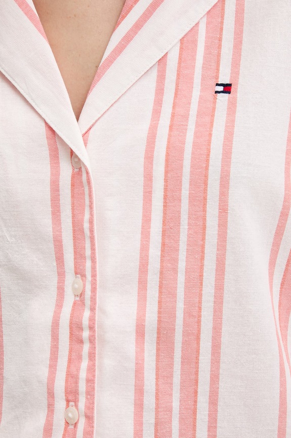 Tommy Hilfiger pidžama za žene s lanom UW0UW06329 narančasta