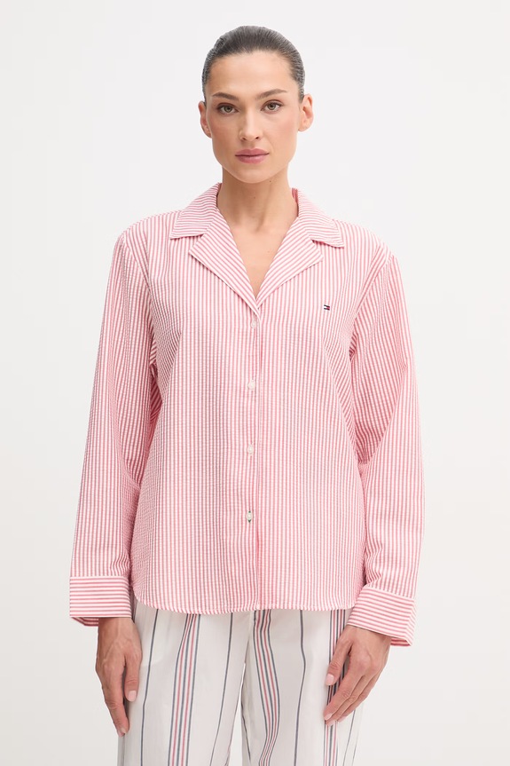 Tommy Hilfiger cămașă de pijama pentru femei rosu UW0UW06304