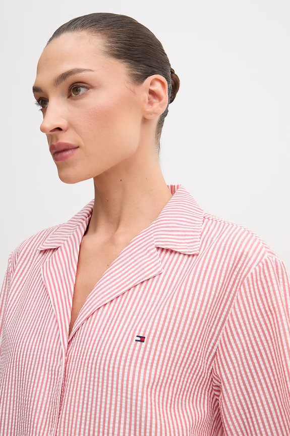 Tommy Hilfiger cămașă de pijama pentru femei rosu UW0UW06304