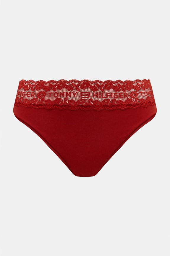 Tommy Hilfiger chiloți full brief pentru femei, din bumbac cu elastan pachet de 3 rosu UW0UW06338