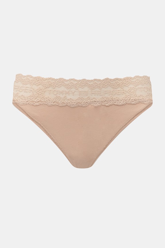 Îmbrăcăminte Tommy Hilfiger chiloți full brief pentru femei, din bumbac cu elastan pachet de 3 UW0UW06338 bej