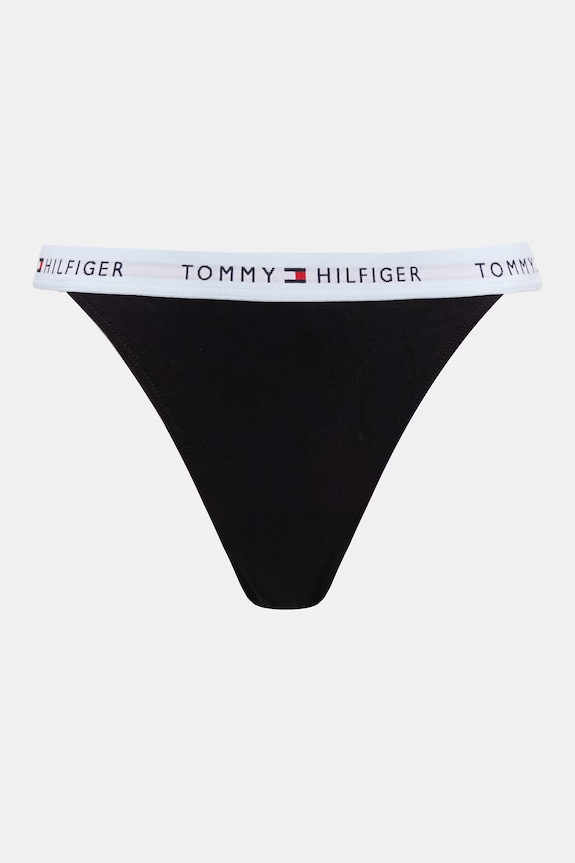 Abbigliamento Tommy Hilfiger perizoma da donna in cotone con elastan pacco da 3 UW0UW06518 nero
