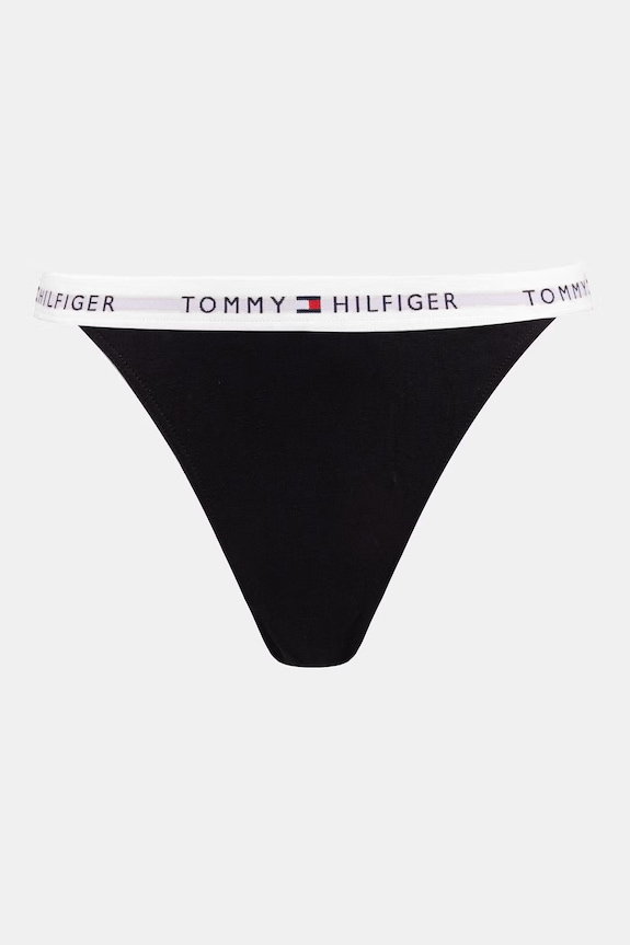 Tommy Hilfiger perizoma da donna in cotone con elastan pacco da 3 nero UW0UW06518