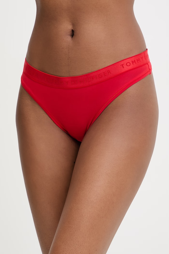 Tommy Hilfiger tangá dámske z modalu červená UW0UW06260