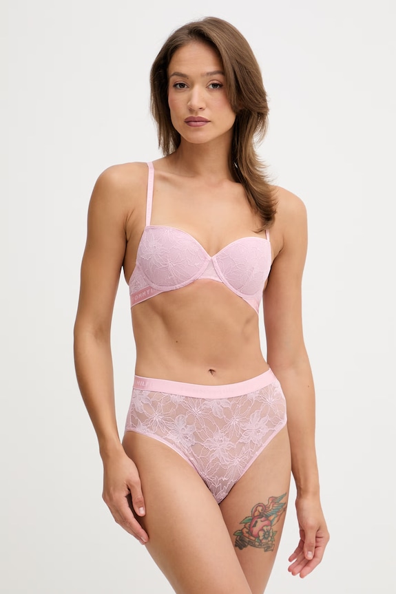 Tommy Hilfiger nohavičky dámske čipkované UW0UW06269 ružová SS26