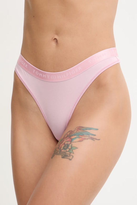 Tommy Hilfiger brazilky dámské s modalem růžová UW0UW06548