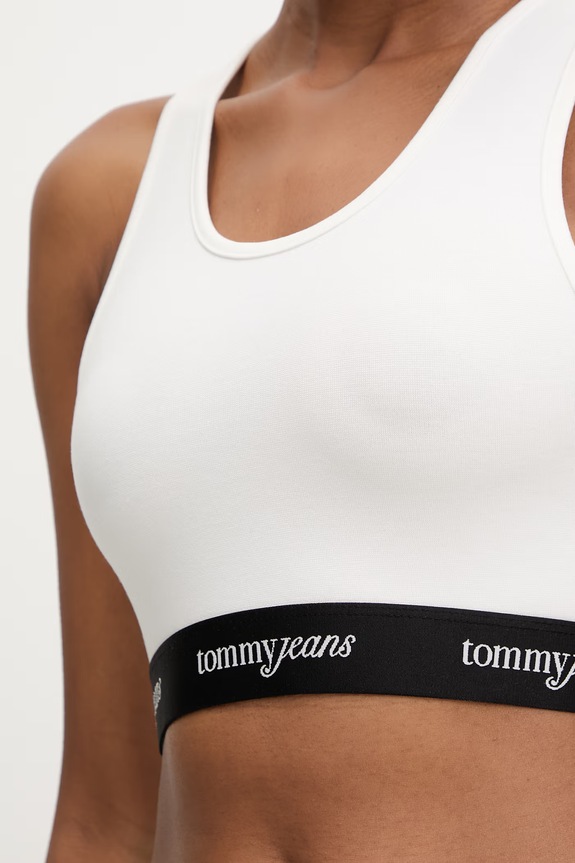 Îmbrăcăminte Tommy Jeans sutien cu vâscoză DW0DW22762 alb