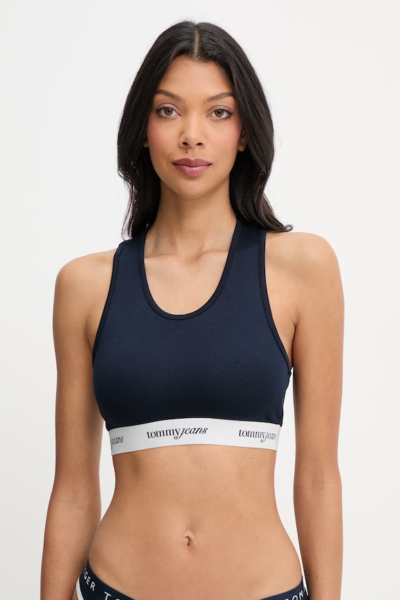 Tommy Jeans σουτιέν με βισκόζη σκούρο μπλε DW0DW22762