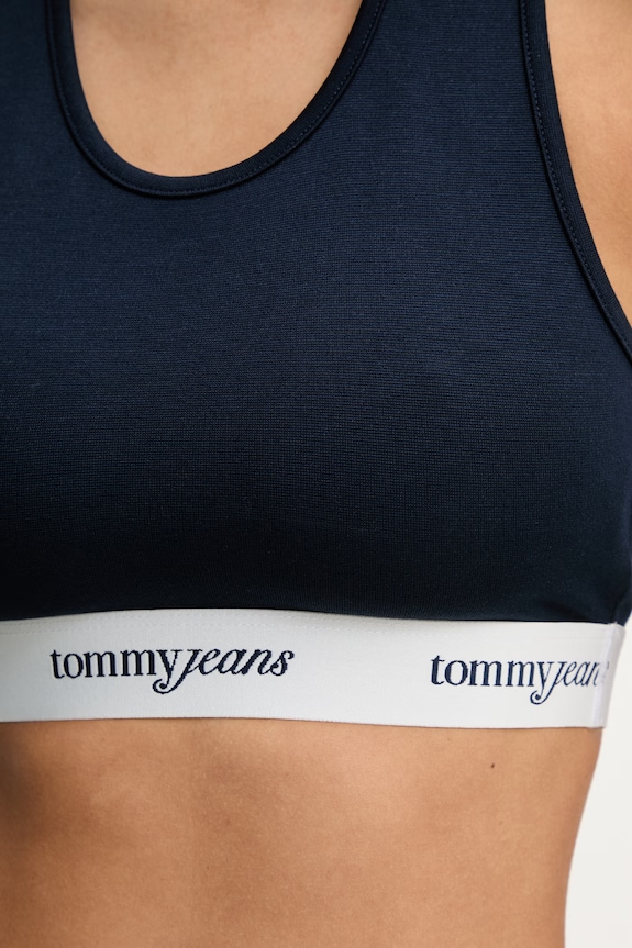 Tommy Jeans σουτιέν με βισκόζη σκούρο μπλε DW0DW22762