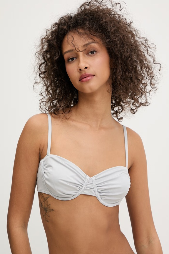 Armani Exchange biustonosz kąpielowy damski srebrny XW002357.AF24869