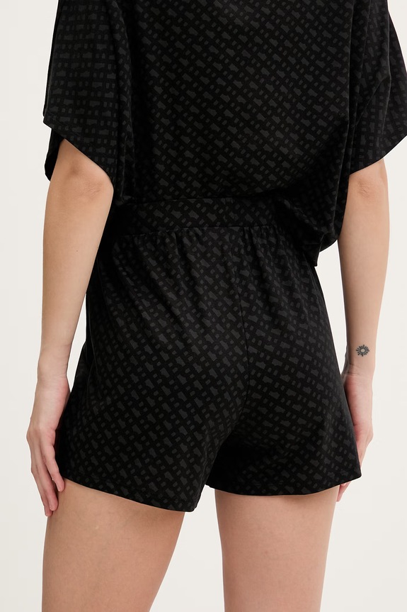 Oblečenie BOSS pyžamové šortky dámske z lyocellu B Logo_Shorts 50561055 čierna