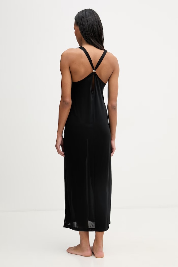 Oblečenie BOSS plážové šaty dámske BOSS Codes_Dress 50561244 čierna