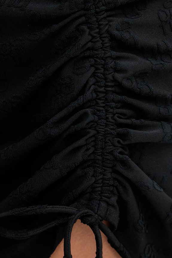 HUGO fustă de plajă pentru femei Terry mono_skirt negru 50561070