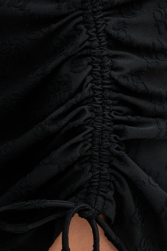 HUGO fustă de plajă pentru femei Terry mono_skirt negru 50561070