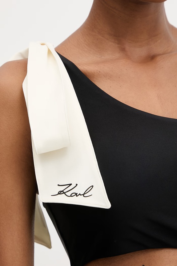 Karl Lagerfeld costum de baie dintr-o singură piesă de damă negru B2W46029