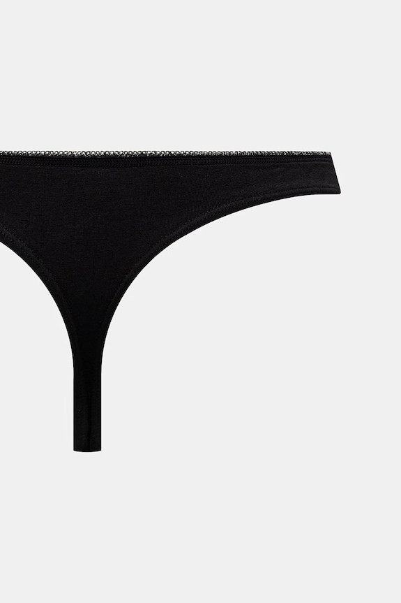 Karl Lagerfeld tanga femei din bumbac IKON pachet de 3 B2W47013 negru