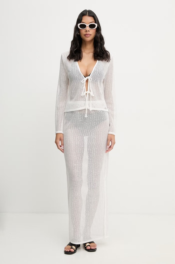 Karl Lagerfeld fustă de plajă pentru femei B2W46031 alb SS26