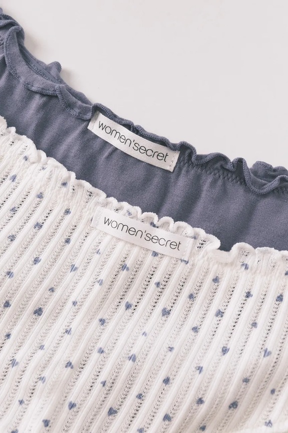 women'secret nohavičky dámske bavlnené 2-pak 4633526 modrá SS26