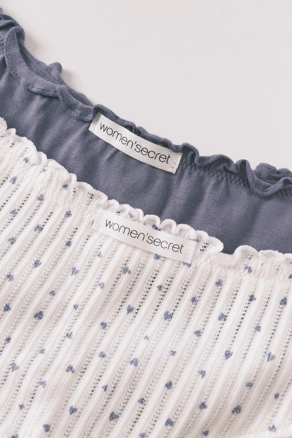 women'secret nohavičky dámske bavlnené 2-pak 4633526 modrá SS26
