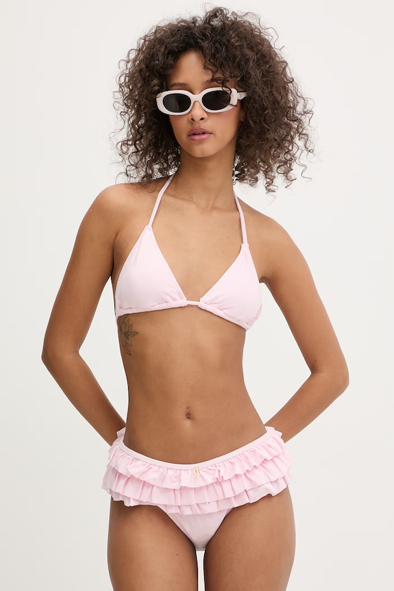 Juicy Couture dvodijelni kupaći kostim za žene FRILLY BIKINI roza JCITS126202