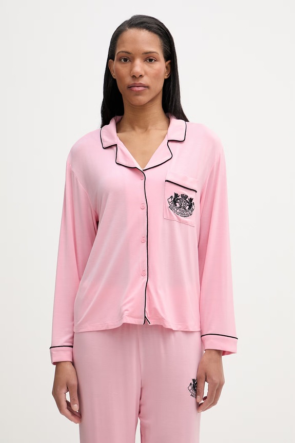 Oblečenie Juicy Couture pyžamo dámske LS PJ JCYPJ126856 ružová